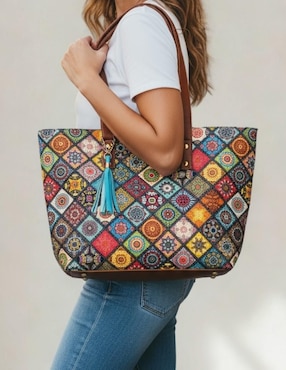 Bolsa tote Basha Bambú para mujer