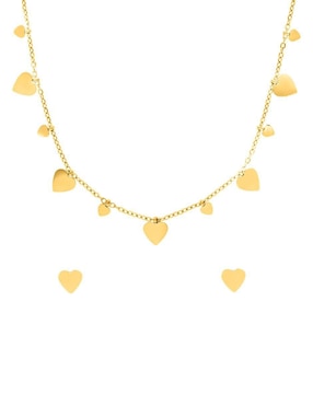 Aretes y collar de corazón Nuvi