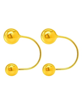 Piercing redondo Lenna de oro 10 k con acabado liso