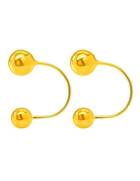 Piercing redondo Lenna de oro 10 k con acabado liso