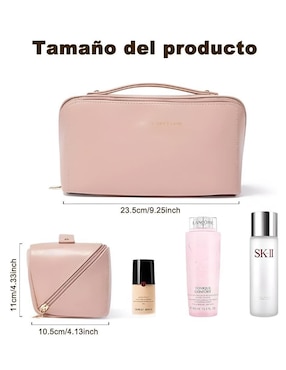Cosmetiquera multiusos Xtellar impermeable de cuero unisex