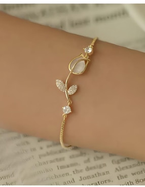 Pulsera Xtellar con acabado chapa de oro