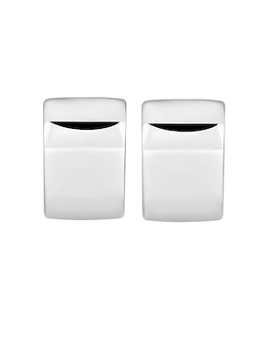 Aretes cortos de cubo Xtellar de plata P 925 con acabado pulido