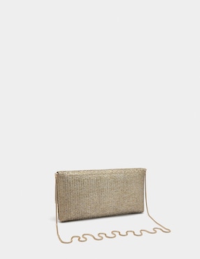 Bolsa clutch Parfois New Sandstraw para mujer