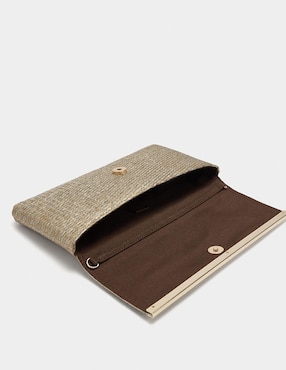 Bolsa clutch Parfois New Sandstraw para mujer