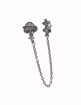 Set de aretes de luna Nira Galaxia con acabado pulido zirconia cúbica
