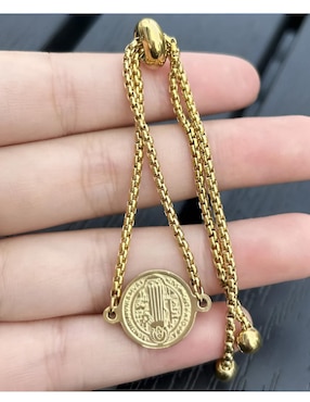 Pulsera Xtellar con acabado chapa de oro 14 K