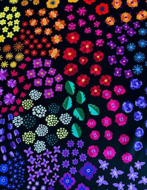 Mascada Lucida con estampado floral para mujer