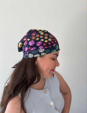 Mascada Lucida con estampado floral para mujer