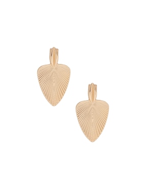 Aretes largos de corazón Map con acabado lustre