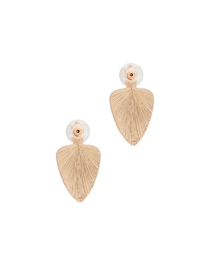 Aretes largos de corazón Map con acabado lustre