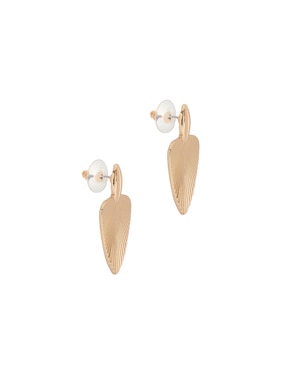 Aretes largos de corazón Map con acabado lustre