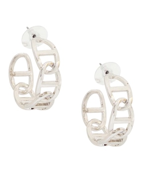 Aretes de aro circular Map con acabado brillante