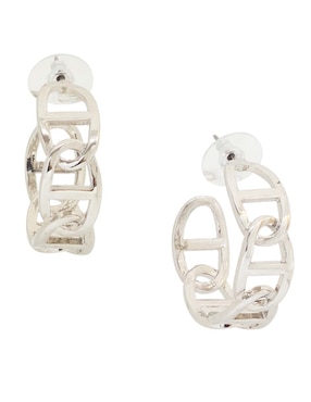 Aretes de aro circular Map con acabado brillante