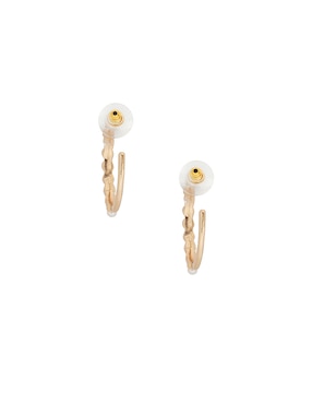 Aretes huggies Map con acabado lustre perla