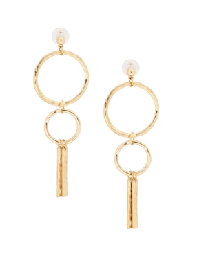 Aretes largos Map con acabado lustre