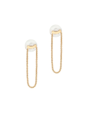 Aretes largos Map con acabado brillante