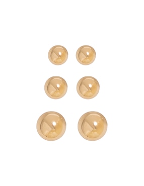 Set de aretes esfera Map con acabado lustre