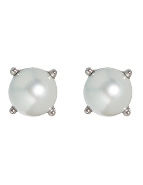 Set de aretes de perla Map con acabado pulido