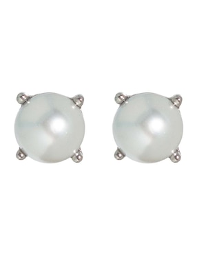 Set de aretes de perla Map con acabado pulido