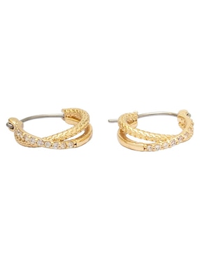 Aretes cortos circular Map con acabado brillante