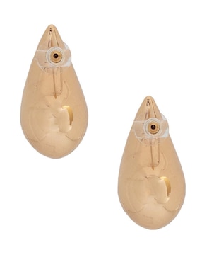 Aretes cortos de gota Map con acabado brillante