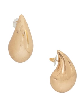 Aretes cortos de gota Map con acabado brillante