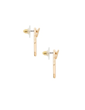 Aretes largos de rombo Map con acabado lustre