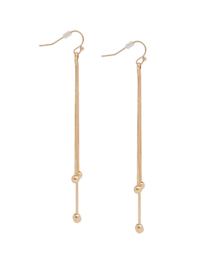 Aretes largos Map con acabado lustre