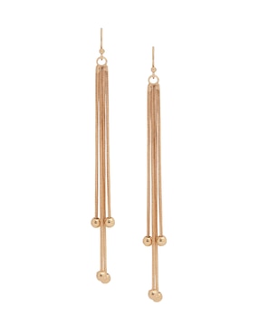 Aretes largos Map con acabado lustre