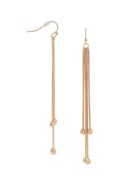 Aretes largos Map con acabado lustre