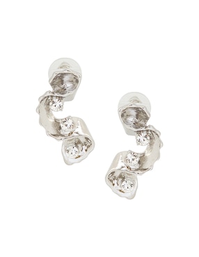 Aretes largos Map con acabado brillante
