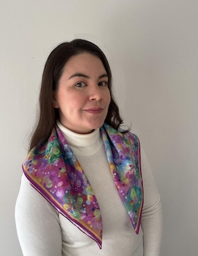 Mascada Lucida con estampado abstracto para mujer