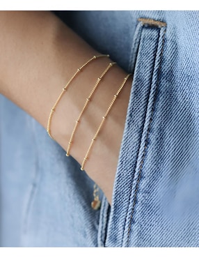Pulsera Xtellar con acabado baño de oro 14 K