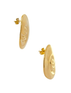 Aretes de óvalo Nuvi con acabado brillante