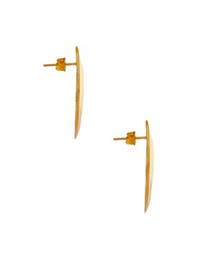 Aretes de óvalo Nuvi con acabado brillante
