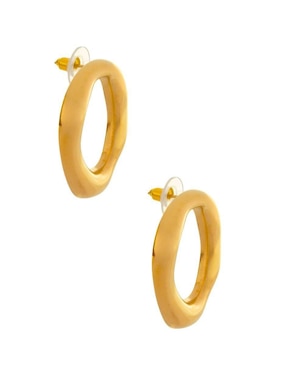 Aretes de óvalo Nuvi con acabado brillante