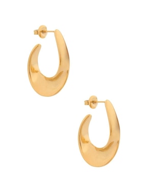Aretes de círculo Nuvi con acabado brillante