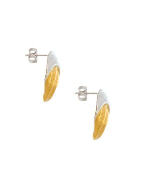 Aretes de círculo Nuvi con acabado brillante