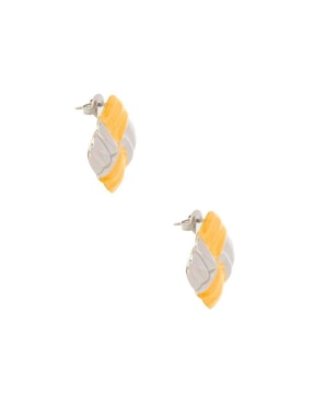 Aretes de rombo Nuvi con acabado brillante