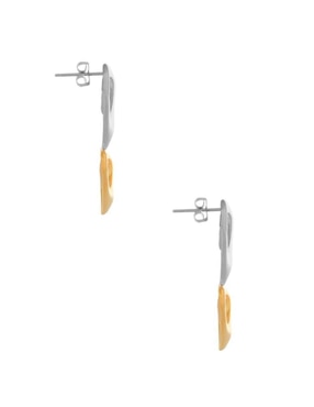Aretes de corazón Nuvi con acabado brillante