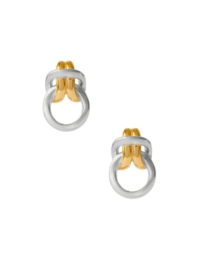 Aretes de nudo Nuvi con acabado brillante