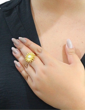 Anillo de flor Nuvi brillante
