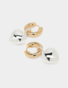 Aretes cortos Parfois Silver Not So Basic