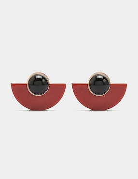 Aretes cortos Parfois Funky Harmony con acabado brillante