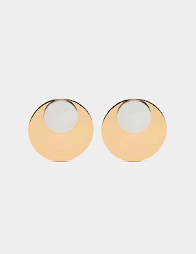 Aretes cortos Parfois Silver Not So Basic con acabado brillante