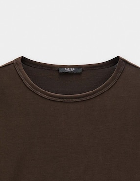 Playera manga larga Parfois cuello redondo para mujer
