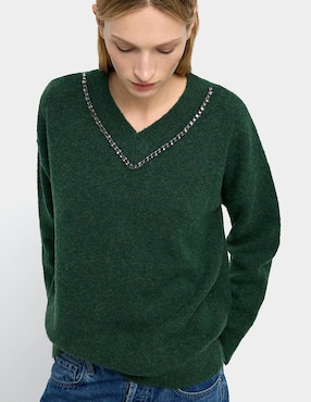 Suéter Parfois cuello V para mujer