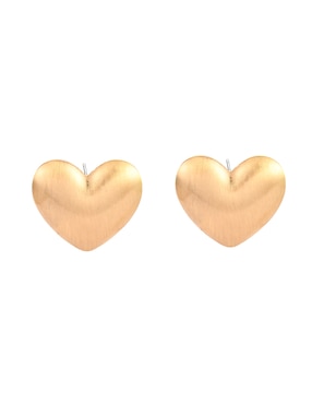 Aretes cortos de corazón Lieb con acabado liso