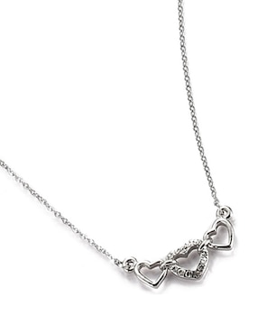 Aretes y collar de forma corazón Lieb cristal